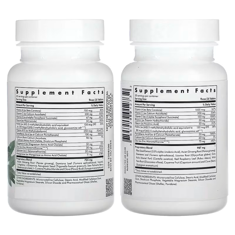 Male & Female Reproductive Support Pack, 2 Bottles, 60 Tablets Each - Image 2